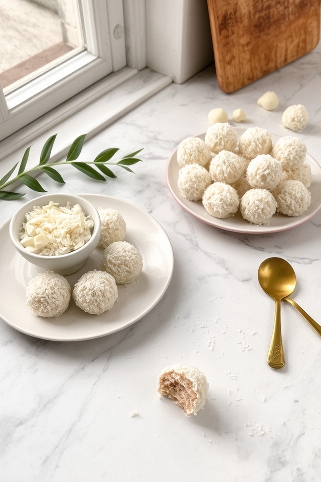 creamy coconut chocolate truffles