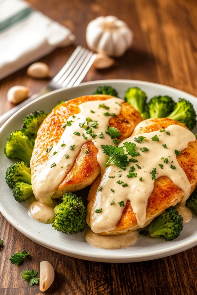 creamy garlic chicken dish