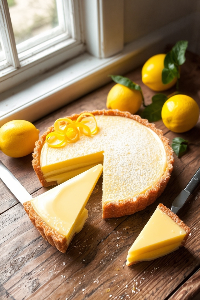 creamy lemon chocolate tart