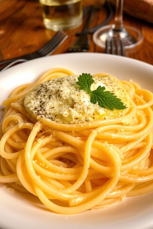 creamy linguine with parmesan