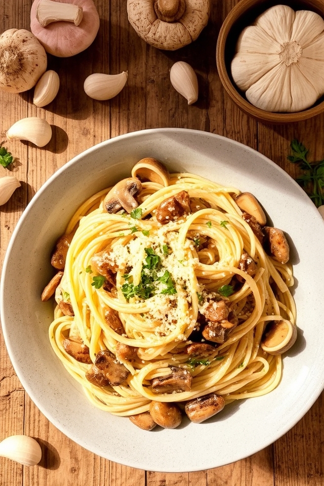 creamy mushroom pasta delight