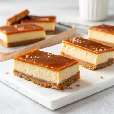 Miso Caramel Cheesecake Bars