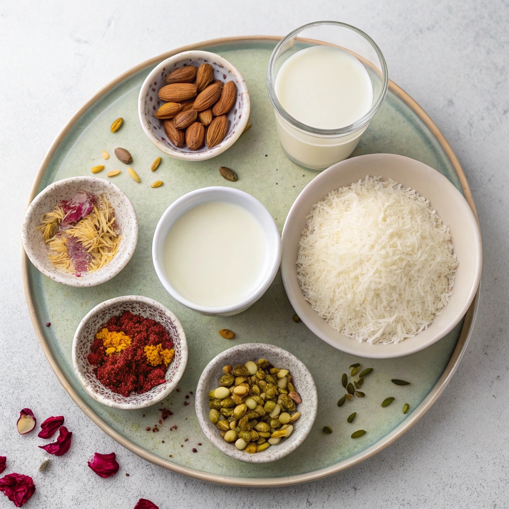 Saffron Vanilla Rice Pudding Ingredients