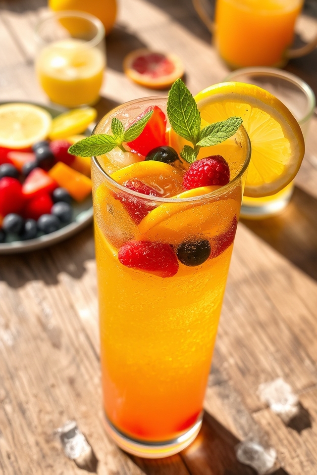 crisp fruity summer cocktail