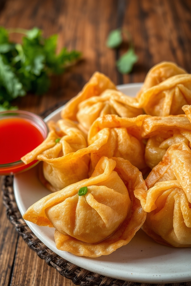 crispy crab dumplings delight
