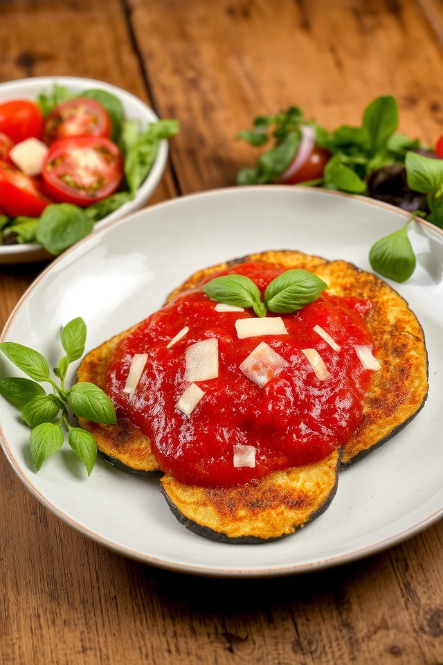 crispy eggplant with marinara