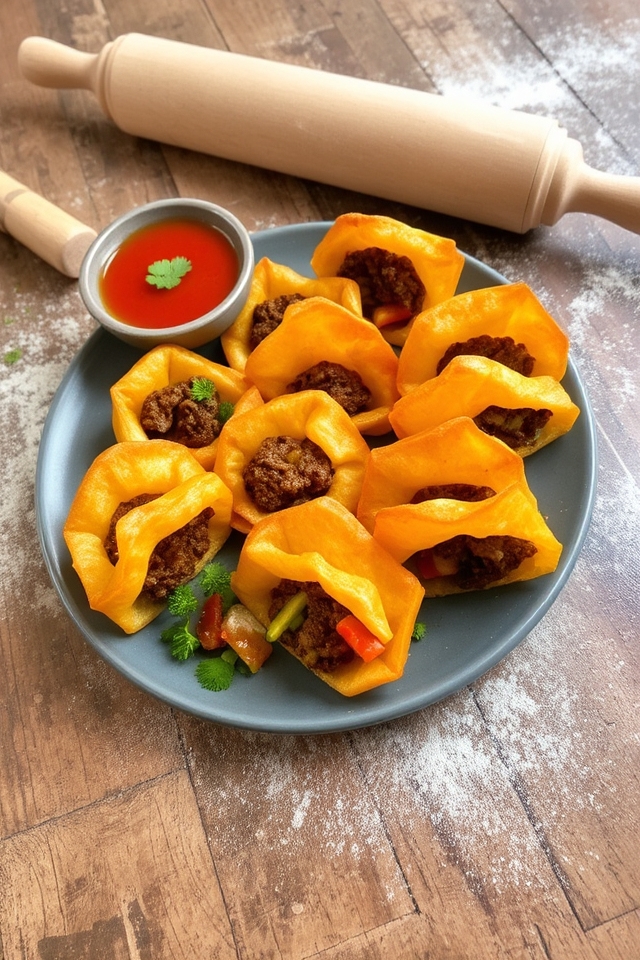 crispy filled savory pastries