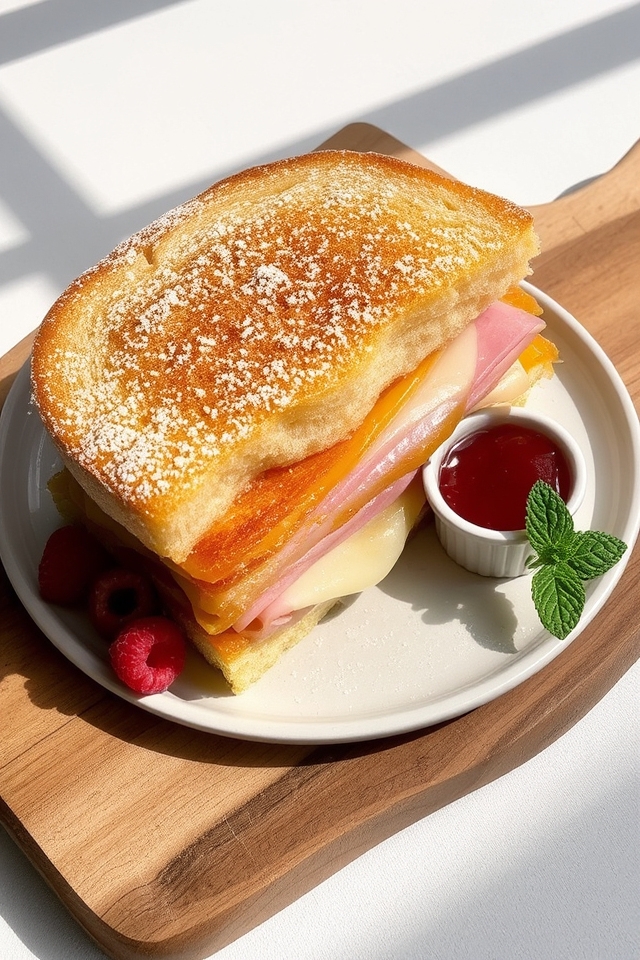 crispy ham and cheese