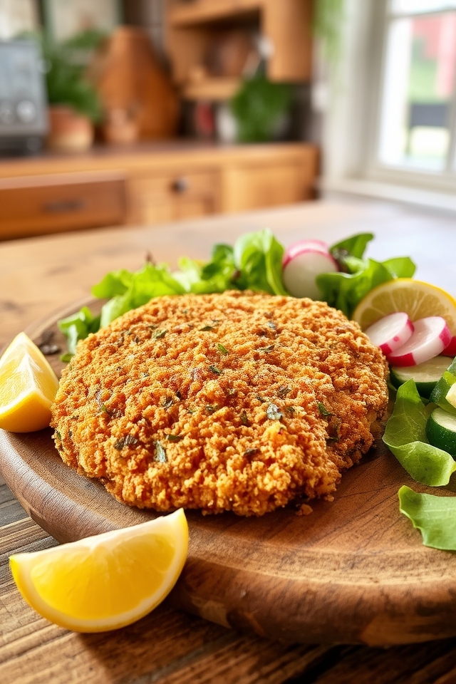 crispy lemon herb schnitzel