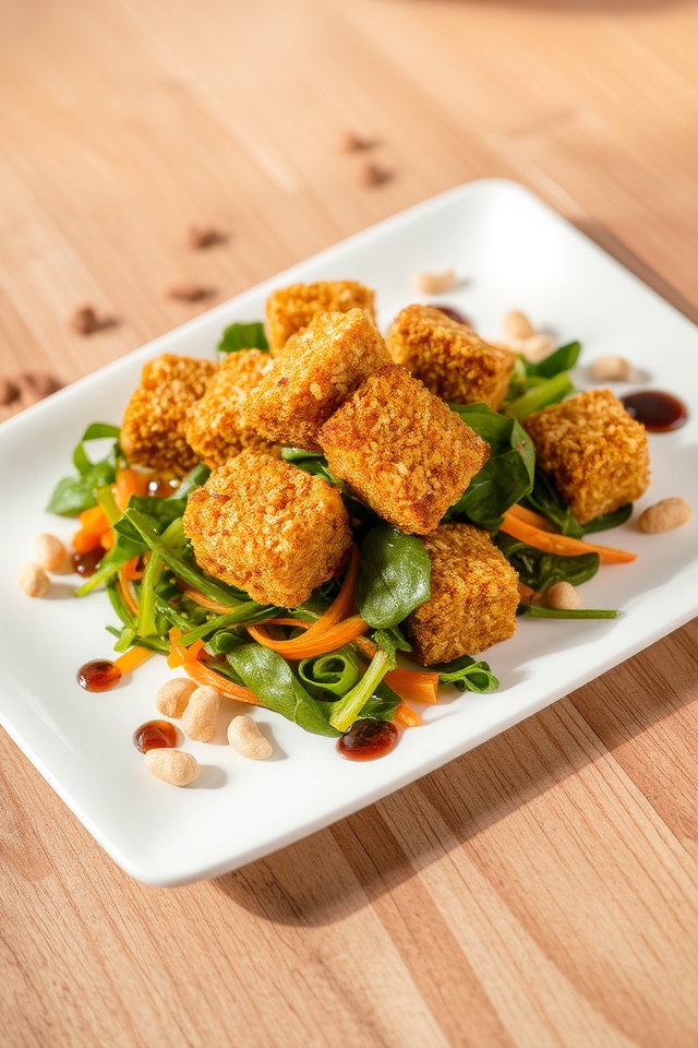 crispy peanut tofu delight