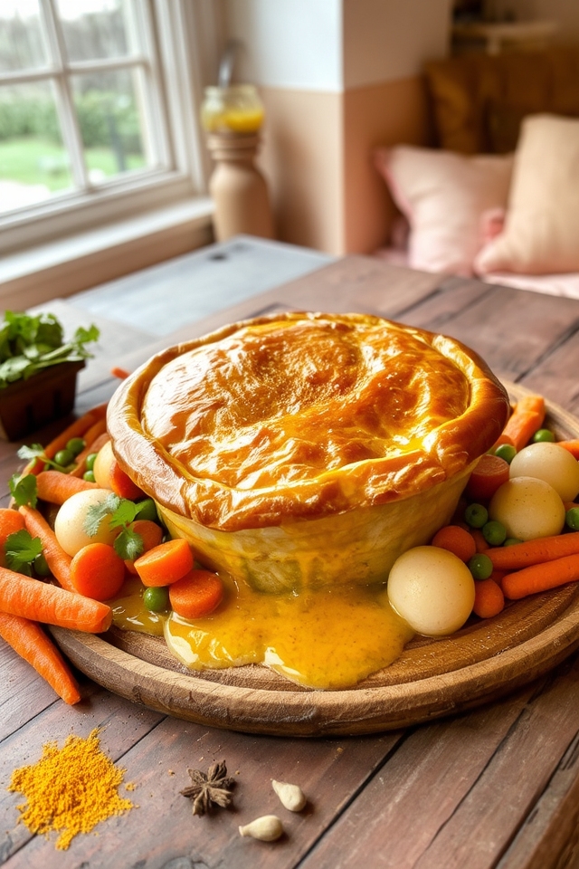 curried vegetable comfort pie