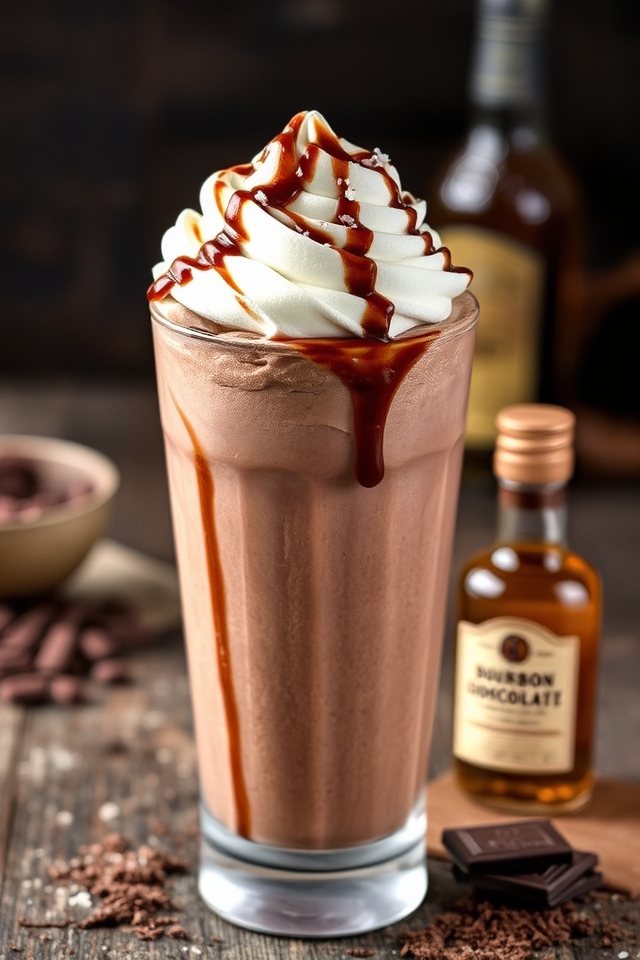 decadent bourbon chocolate milkshake