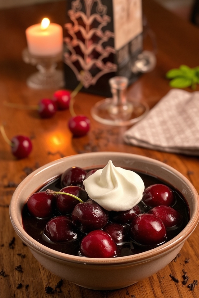 decadent chocolate cherry dessert
