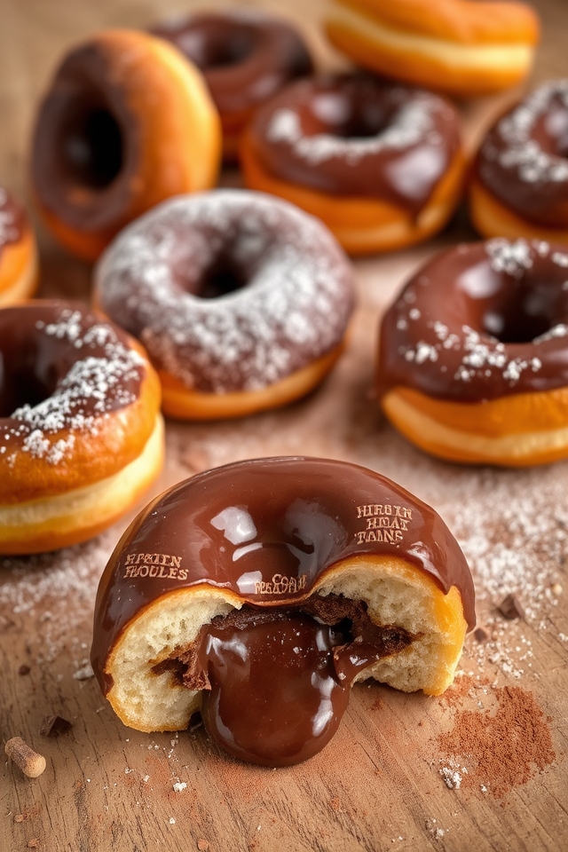 decadent chocolate cream donuts