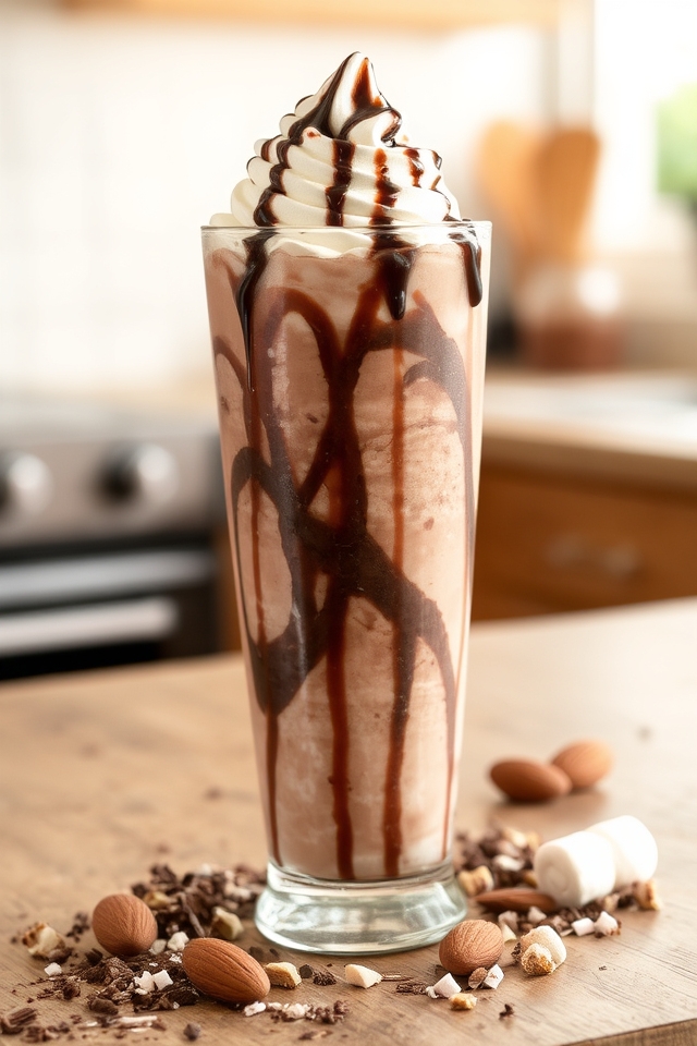 decadent chocolate marshmallow milkshake