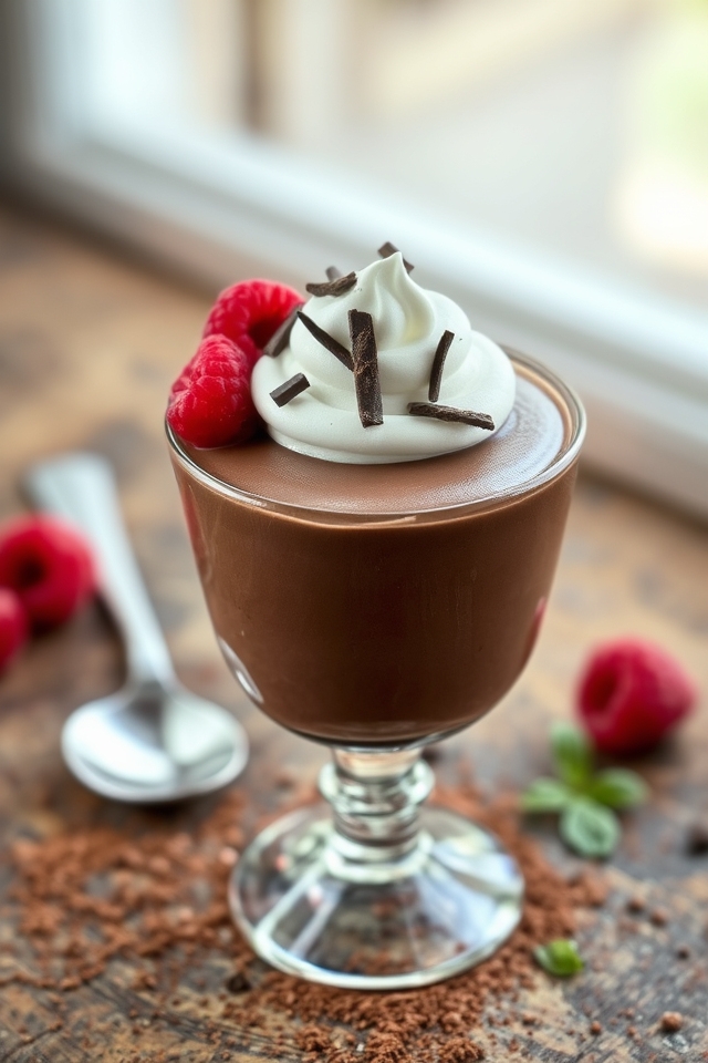 decadent chocolate milk pudding