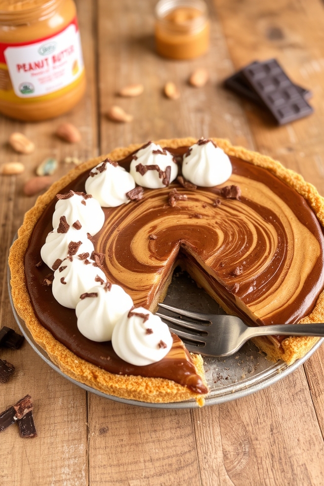 decadent chocolate peanut butter pie