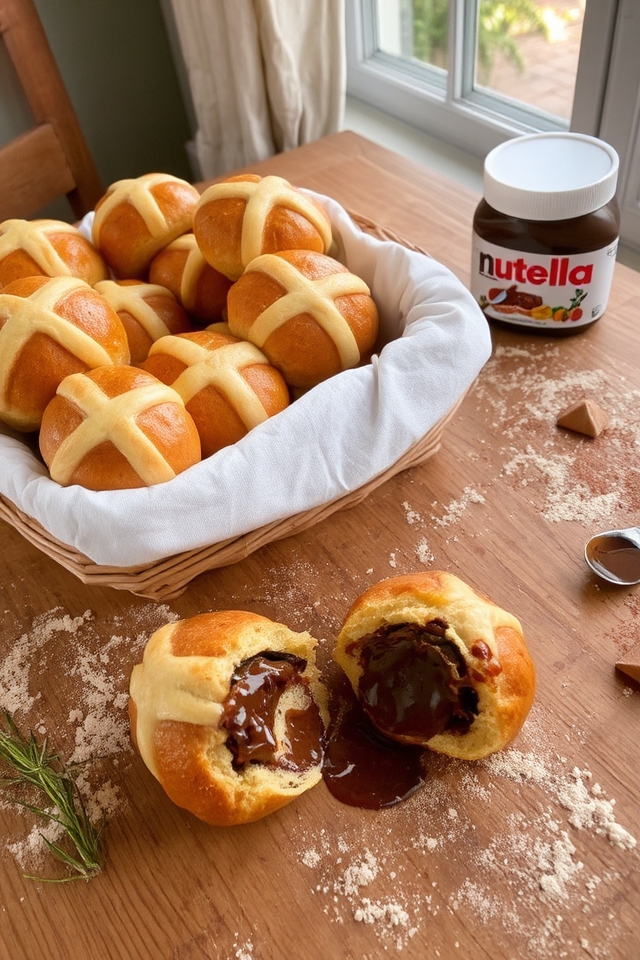 decadent nutella filled buns