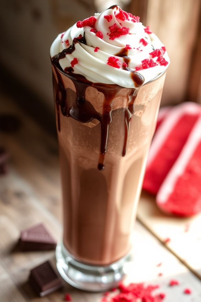 decadent red velvet milkshake