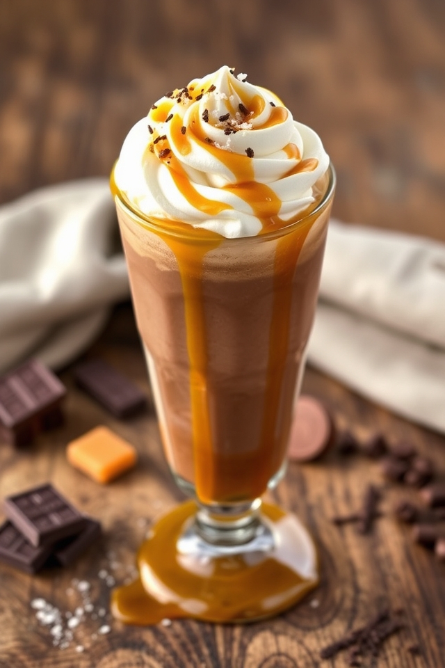 decadent salted caramel milkshake