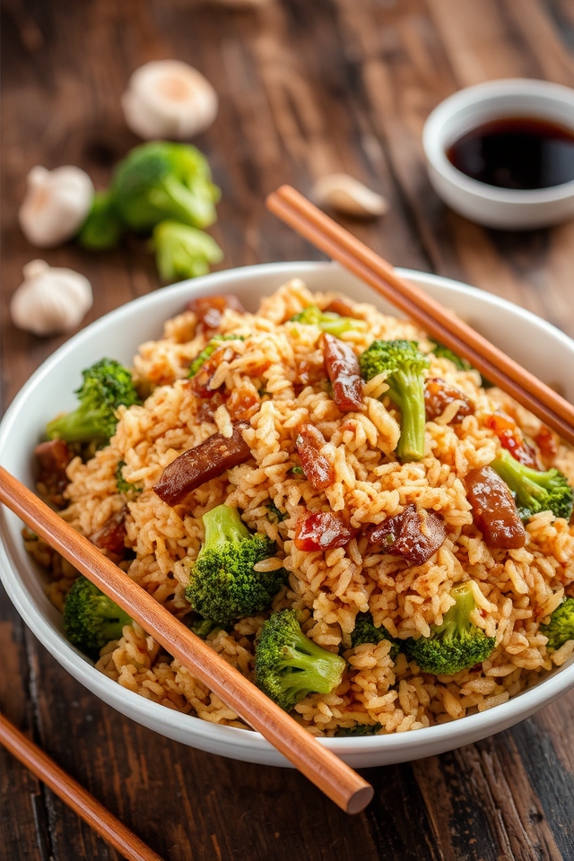 delicious beef broccoli fried rice
