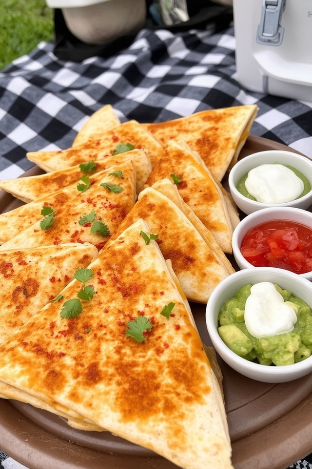 delicious cheesy tortilla wedges