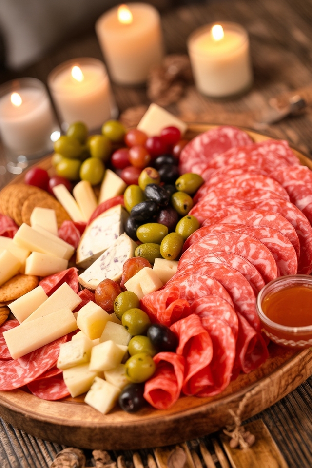 delicious salami and cheese