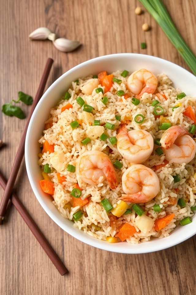 delicious shrimp fried rice