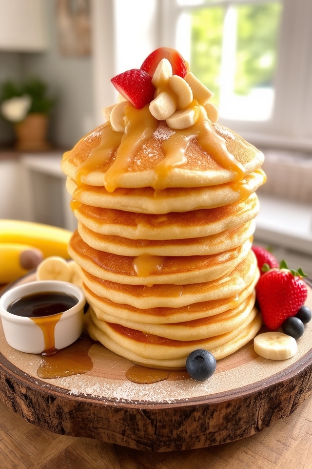delicious white chocolate pancakes
