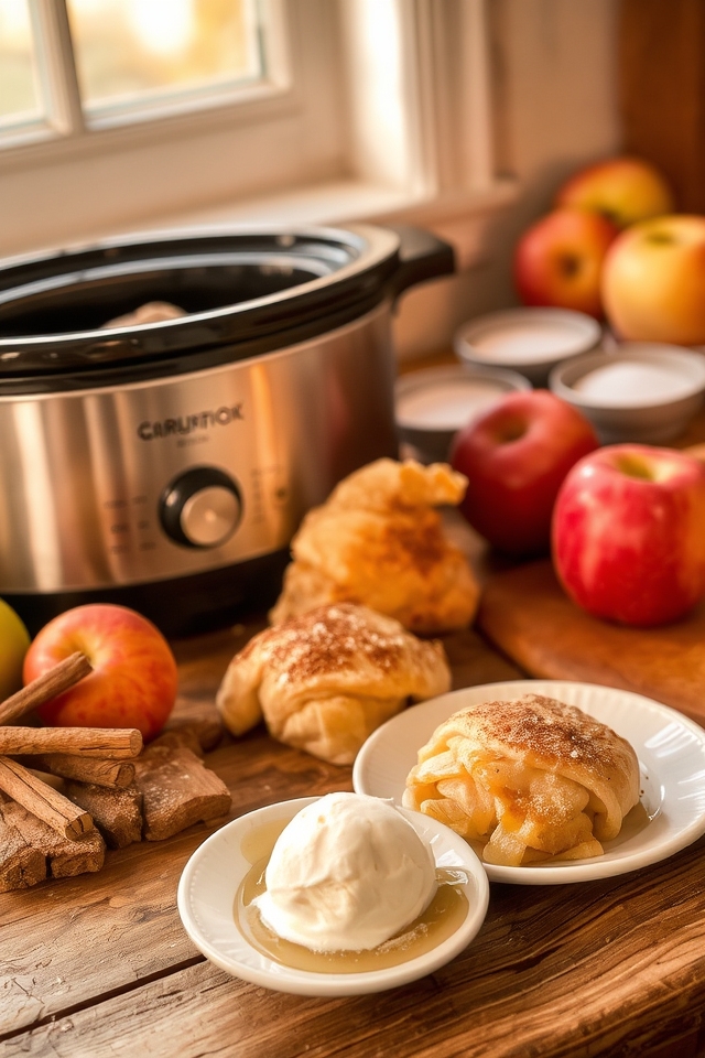 effortless warm apple dumplings
