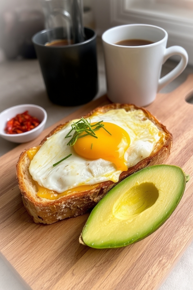 egg cheese breakfast toast