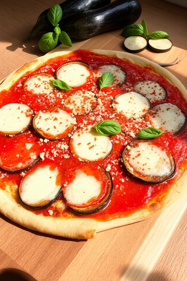 eggplant parmesan pizza delight