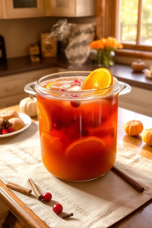 festive spiced cranberry cider