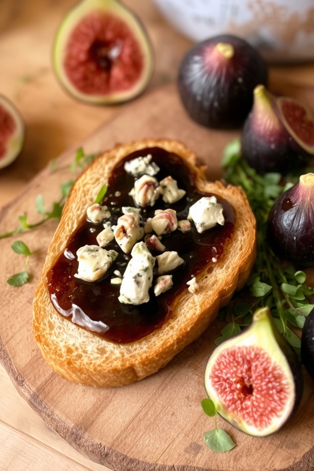 fig jam and blue cheese