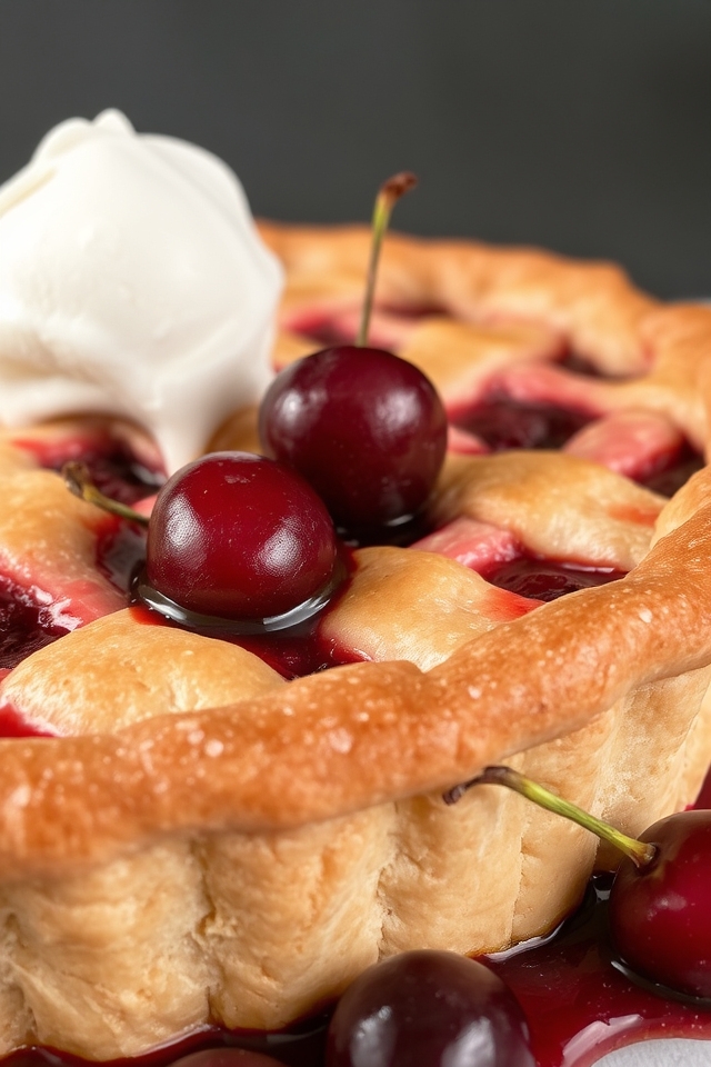 flaky cherry rum pie