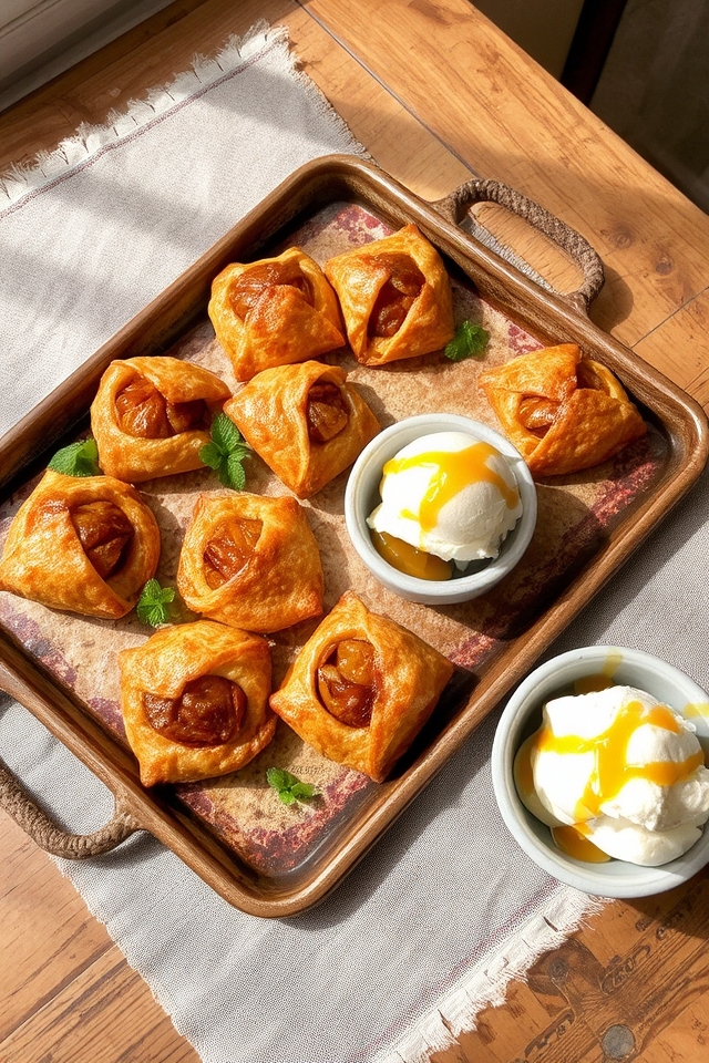 flaky pastry spiced apples