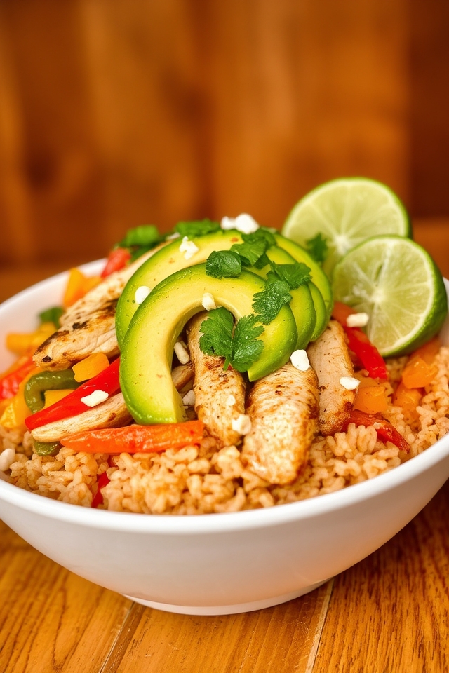 flavorful chicken rice bowl