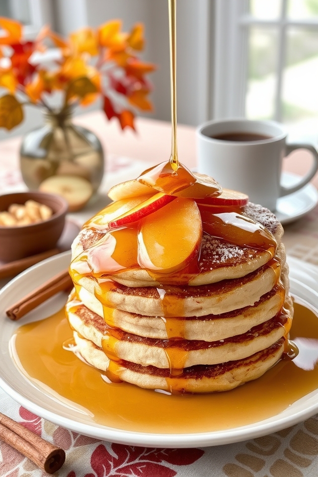 fluffy apple cinnamon pancakes