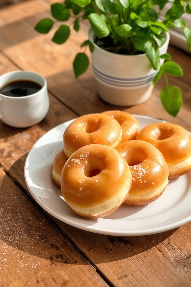 fluffy filled vanilla donuts