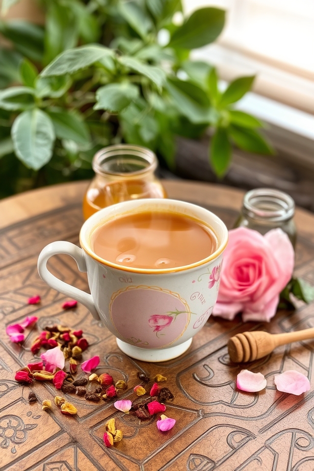 fragrant chai with rose