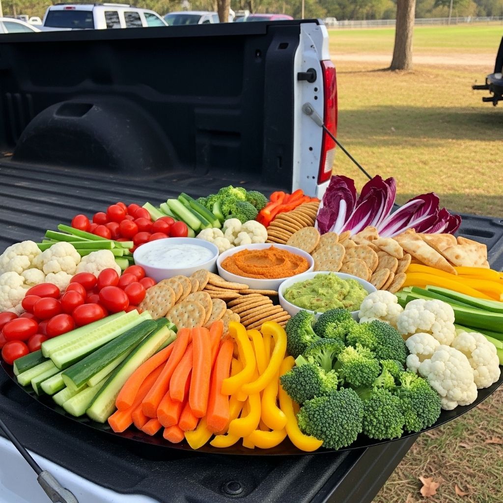 fresh and colorful veggie platter