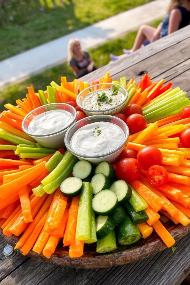 fresh and colorful veggie platter