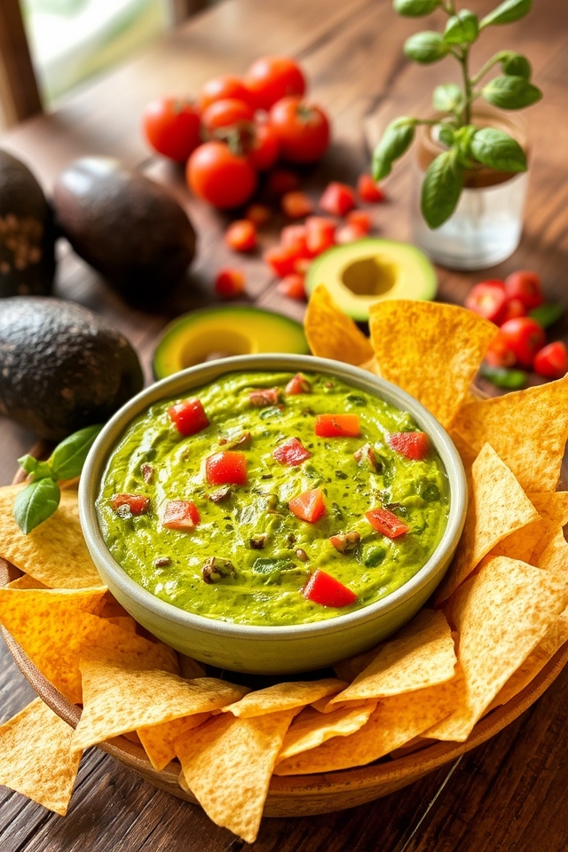 fresh vibrant avocado dip