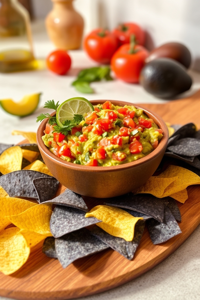 fresh vibrant guacamole dip