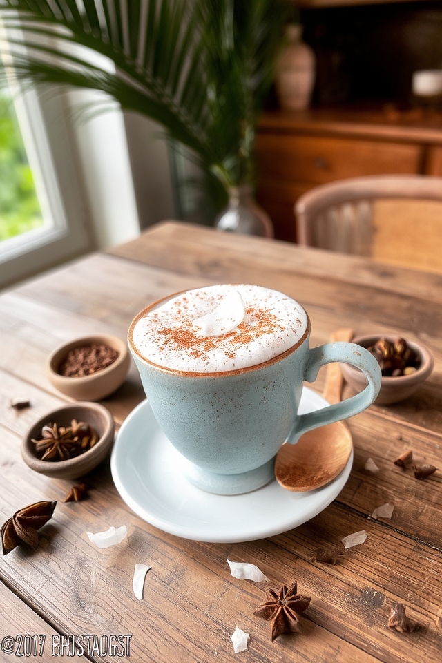 frothy tropical chai delight