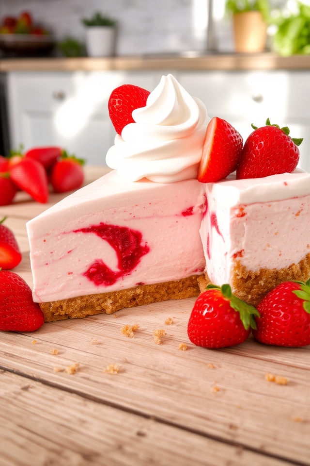 frozen strawberry cream pie