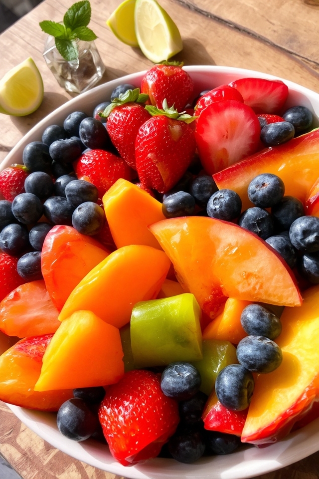 fruit salad with dressing