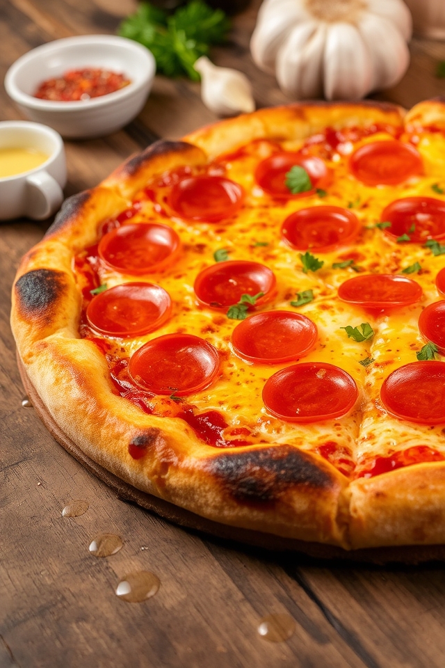 garlic butter pepperoni pizza