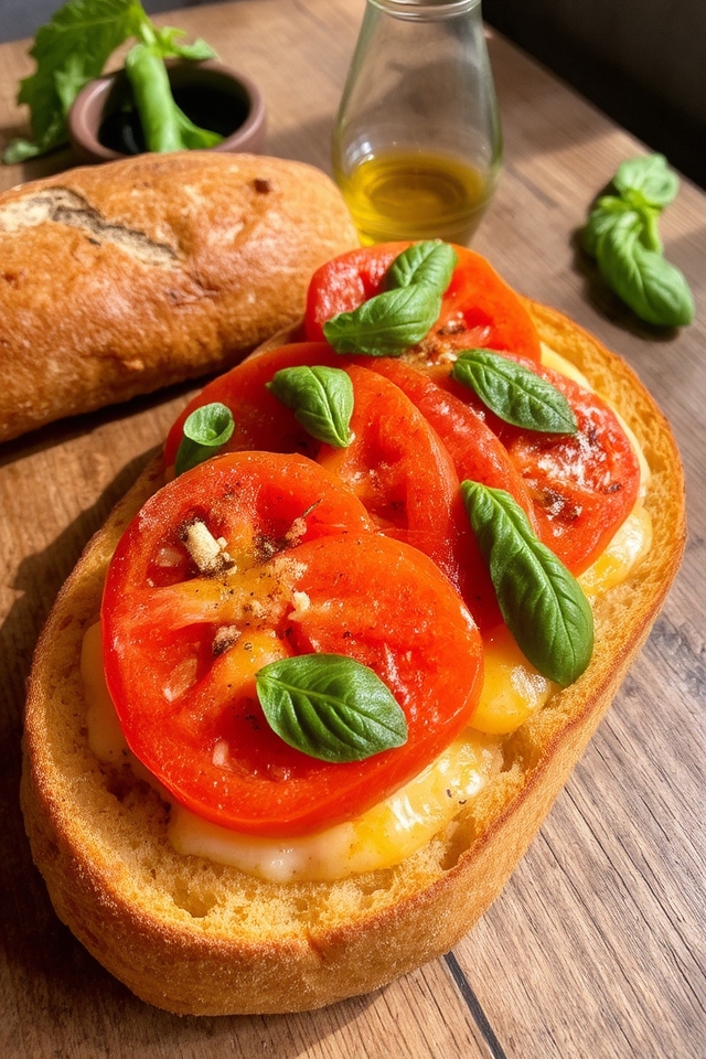 gourmet tomato basil toast