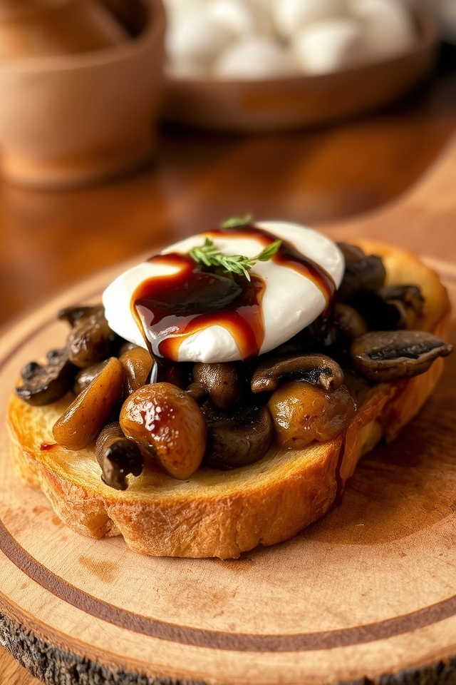 gourmet truffle mushroom toast
